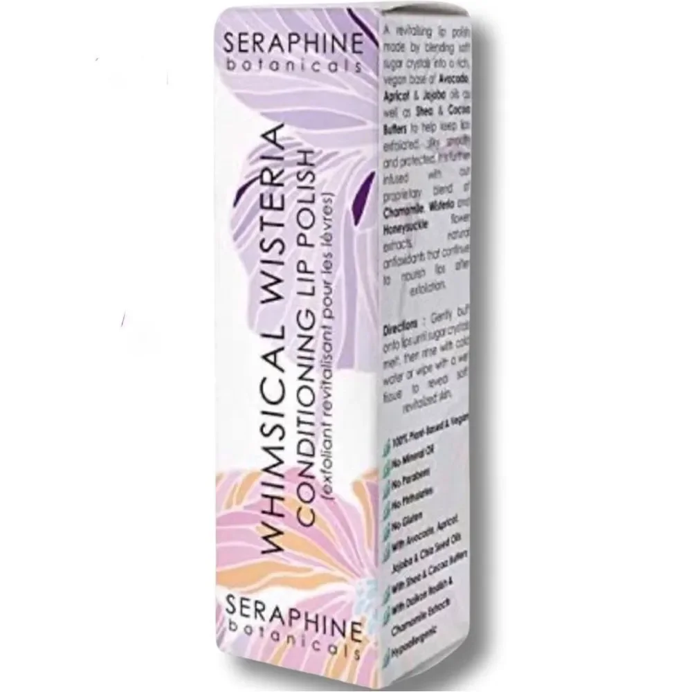 Seraphine Botanicals Whimsical Wisteria Conditioning Lip Polish/Exfoliant NIB